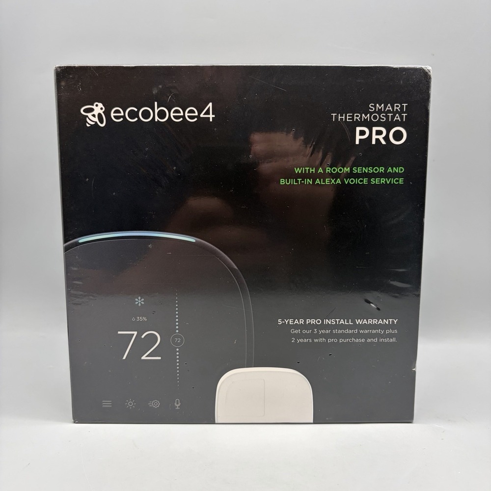 Ecobee4 Pro Smart Thermostat with Room Sensor - Sealed